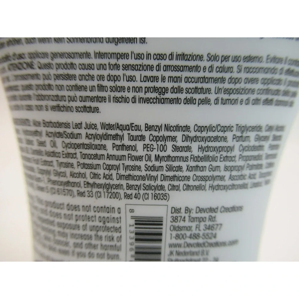 Devoted Creations Fuel My Fire Hot Tingle Tanning Lotion Black Bronzer 12.25oz